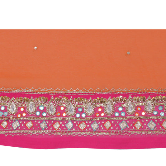Sushila Vintage Magenta Saree Border Craft Sewing Beaded Embroidered Lace Ribbon
