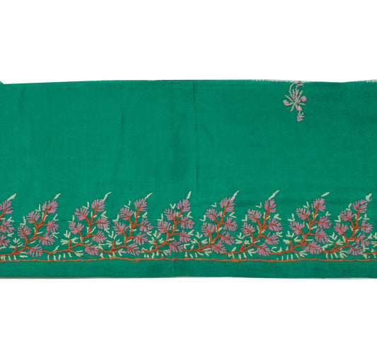 Sushila Vintage Green Saree Border Indian Craft Sewing Embroidered Lace Ribbon