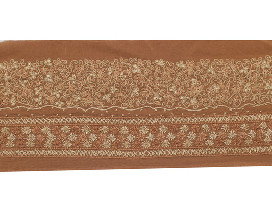 Sushila Vintage Brown Saree Border Indian Craft Sewing Embroidered Lace Ribbon