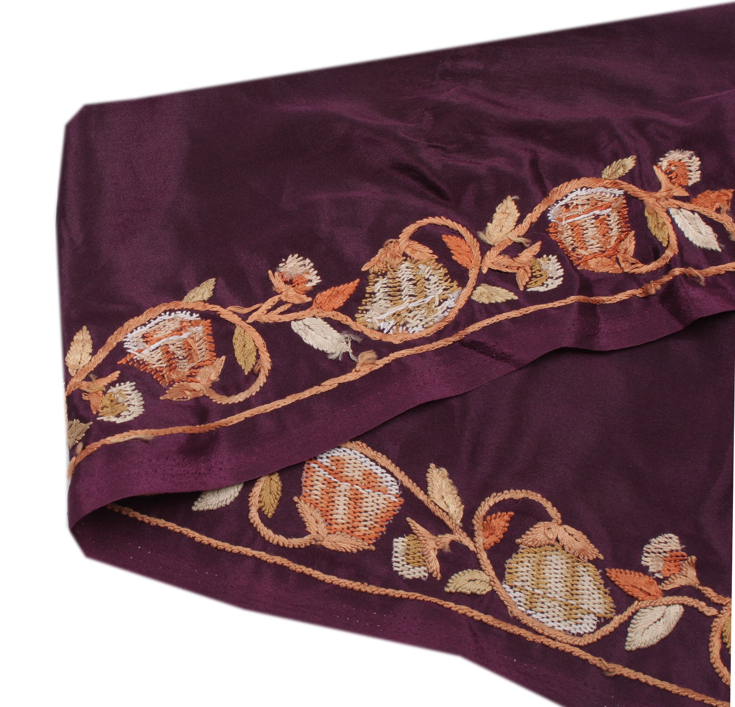 Sushila Vintage Purple Saree Border Indian Craft Sewing Trim Embroidered Ribbon