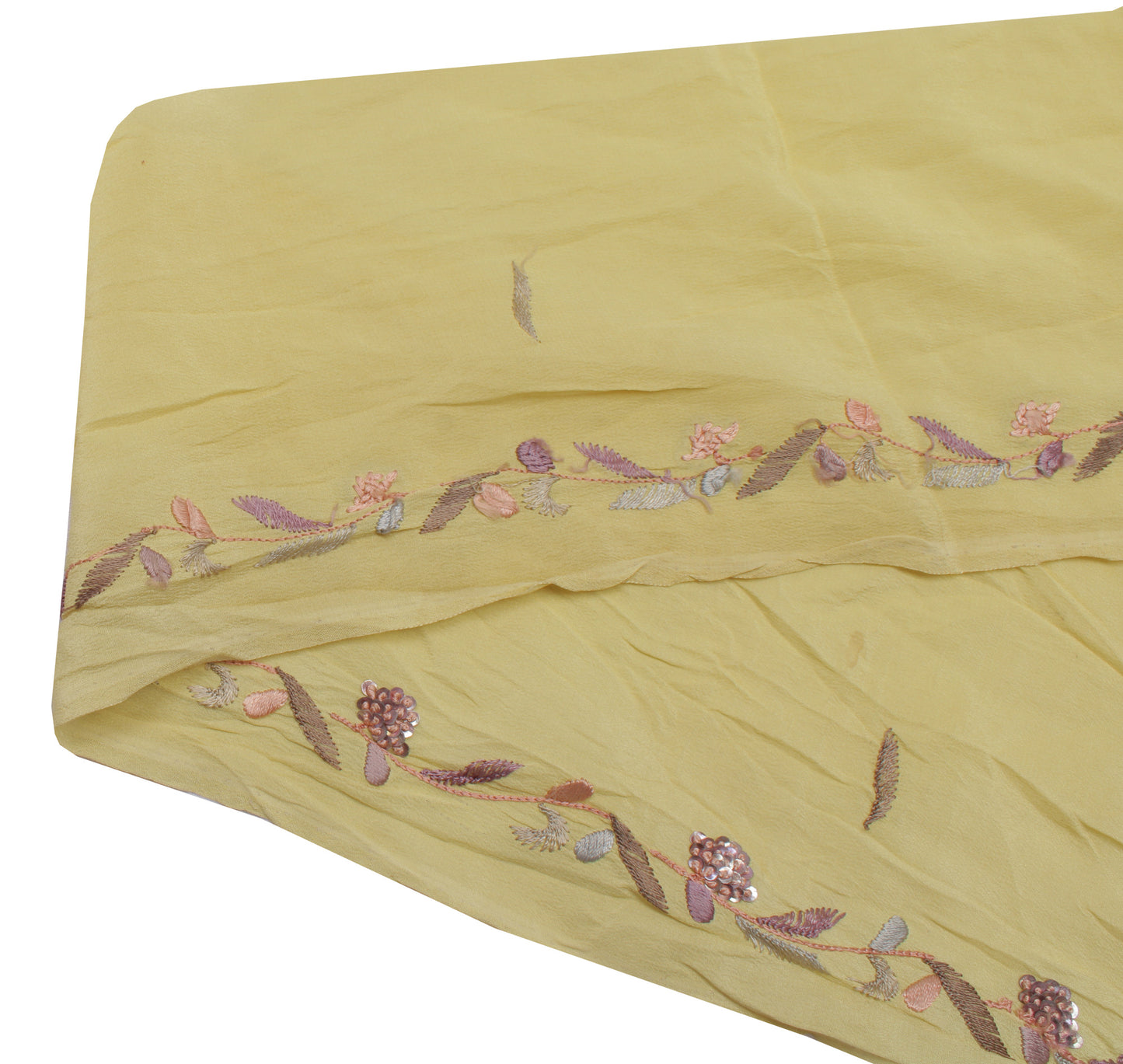 Sushila Vintage Green Saree Border Indian Craft Sewing Trim Embroidered Lace