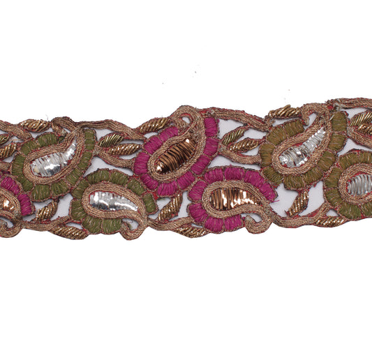 Sushila Vintage Saree Border Indian Craft Sewing Trim Embroidered Lace Ribbon