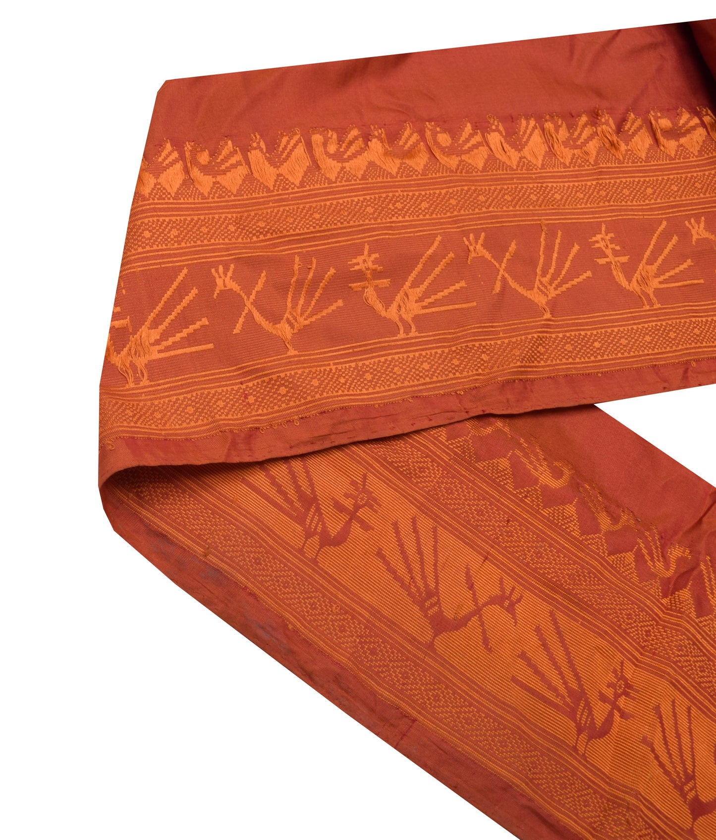 Sushila Vintage Rust Saree Border Indian Craft Sewing Trim Woven Lace Ribbon
