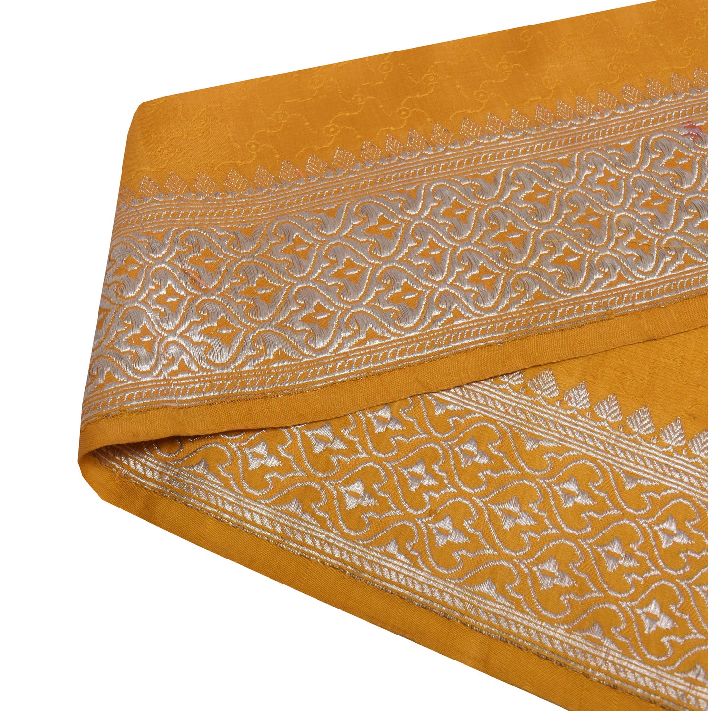 Sushila Vintage Mustard Saree Border Indian Craft Sewing Trim Woven Lace Ribbon