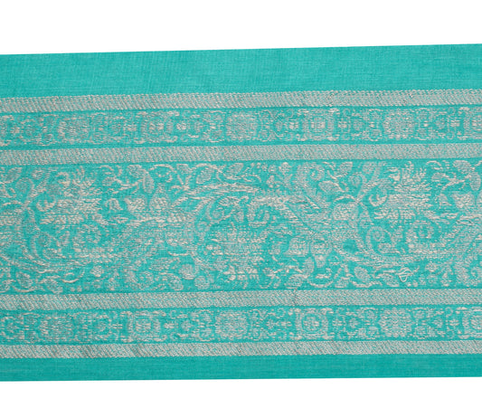 Sushila Vintage Green Saree Border Indian Craft Sewing Trim Woven Lace Ribbon