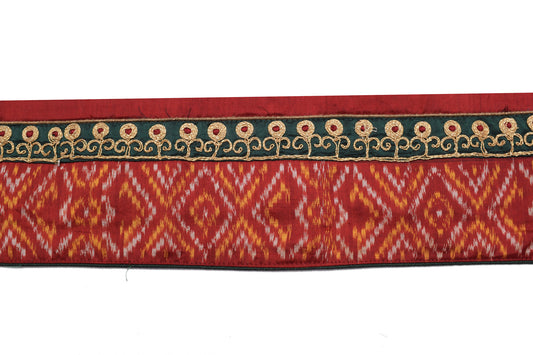 Sushila Vintage Maroon Saree Border Indian Craft Sewing Trim Woven Lace Ribbon