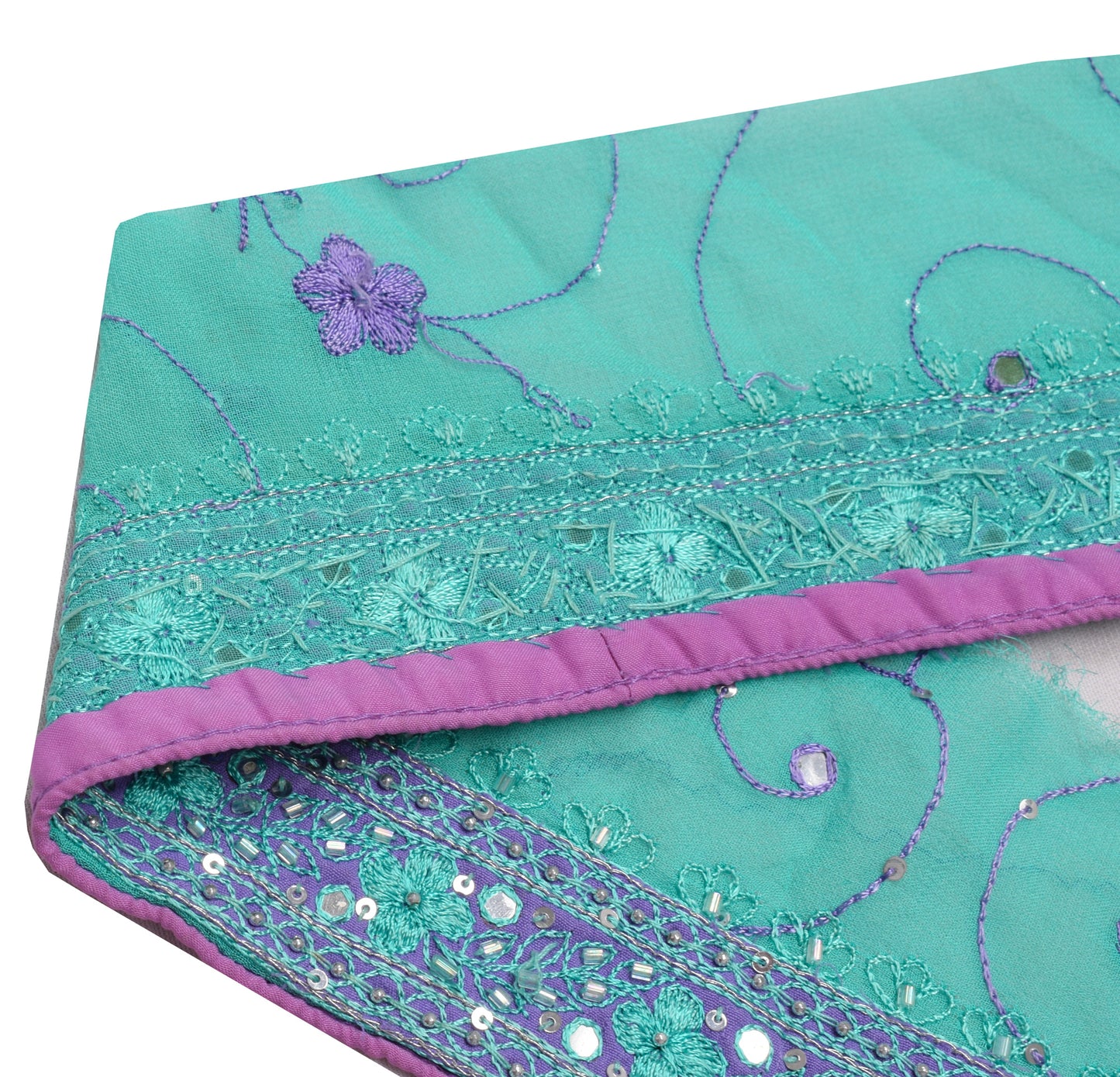 Sushila Vintag Saree Border Indian Craft Sewing Trim Hand Beaded Lace Ribbon