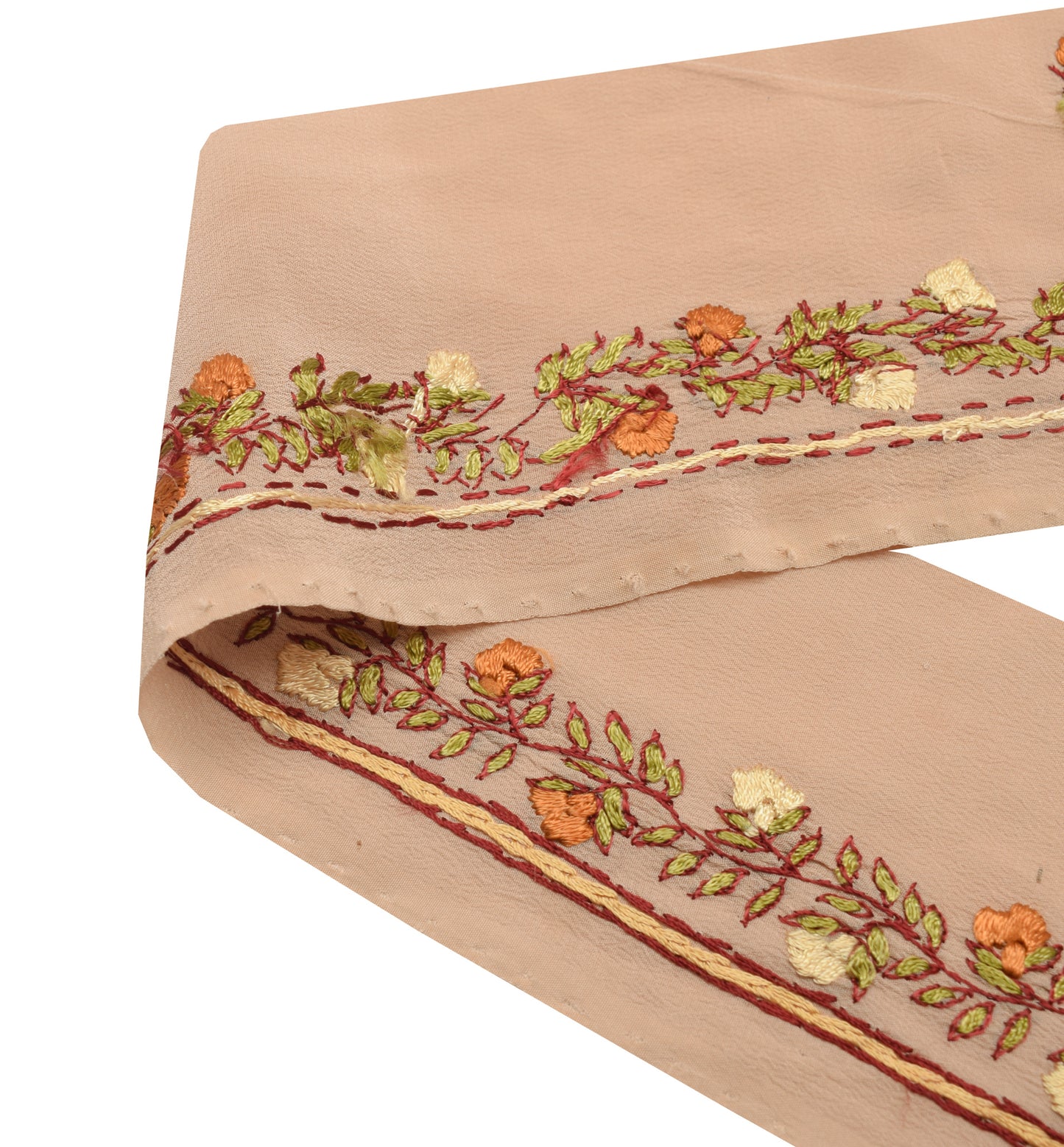 Sushila Vintage Saree Border Indian Craft Sewing Trim Hand Embroidered Lace Edge