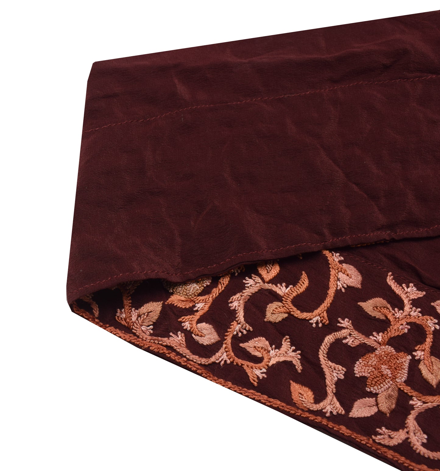 Sushila Vintage Maroon Saree Border Indian Craft Sewing Trim Embroidered Lace