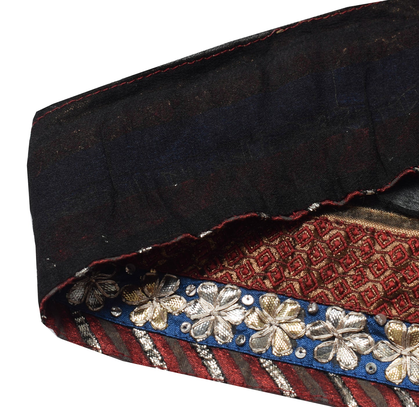Sushila Vintage Saree Border Indian Craft Sewing Trim Hand Beaded Lace Ribbon