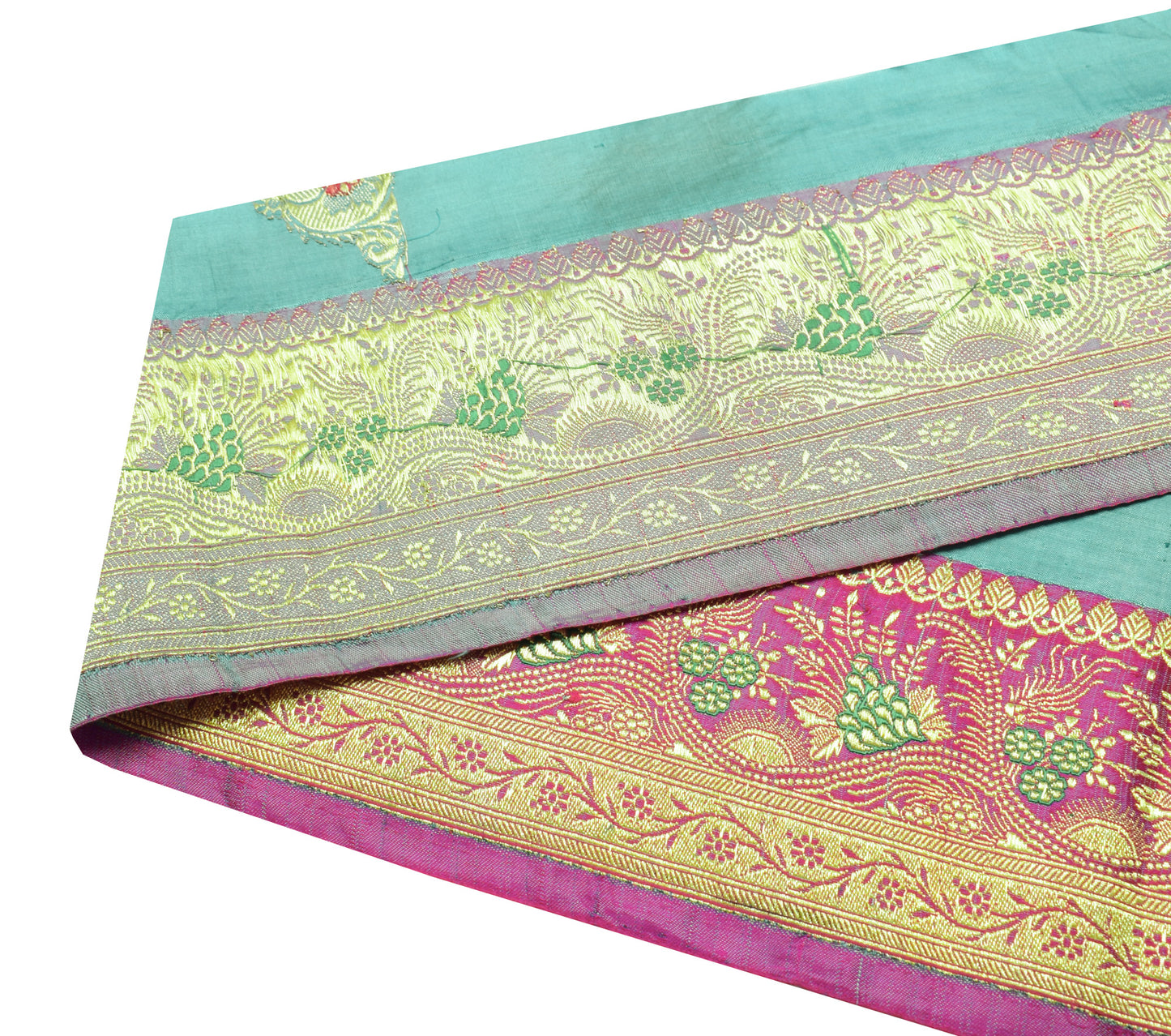 Sushila Vintage Purple Banarasi Saree Border Indian Craft Sewing Trim Woven Lace
