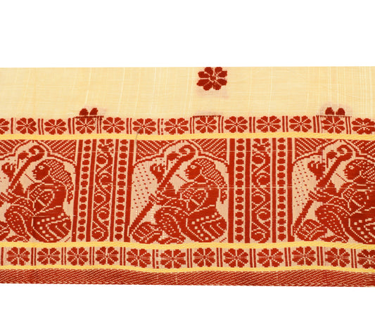 Sushila Vintage Yellow Silk Saree Border Indian Craft Sewing Trim Woven Ribbon