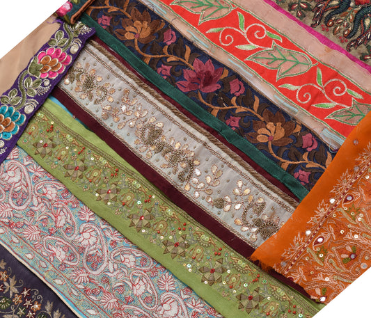 Sushila Vintage 29 Pieces Assorted Lot of Remnant Border Trim Craft Sewing Lace