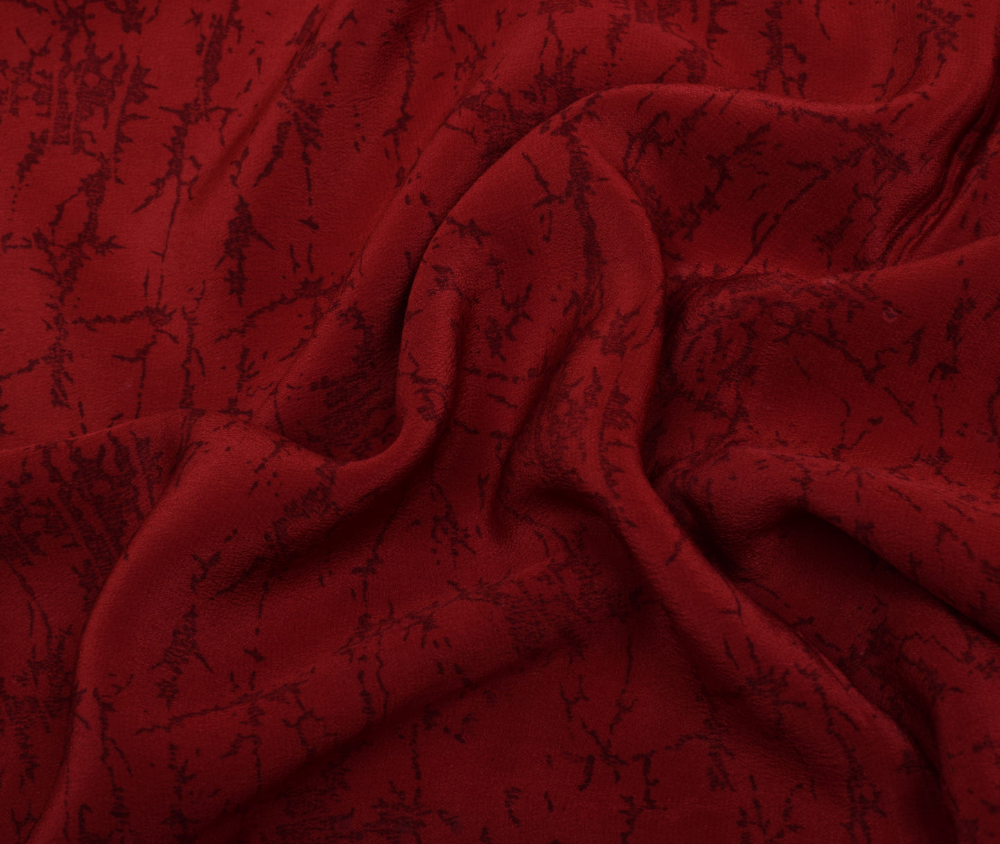 Sushila Vintage Orange Saree 100% Pure Crepe Silk Printed 5 Yard Soft Fabric