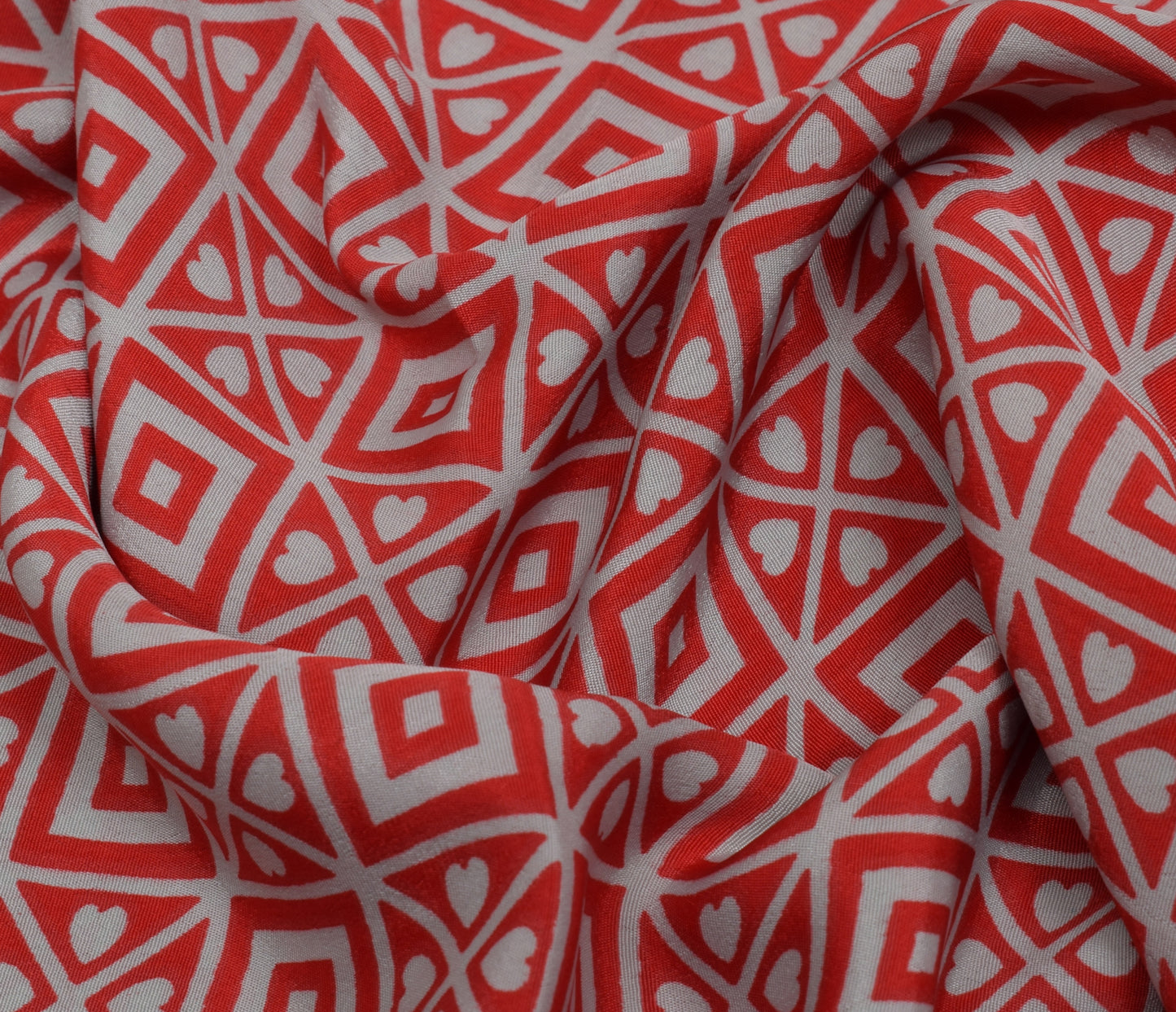 Sushila Vintage Off White Saree Blend Crepe Silk Printed Soft Craft 5 YD Fabric