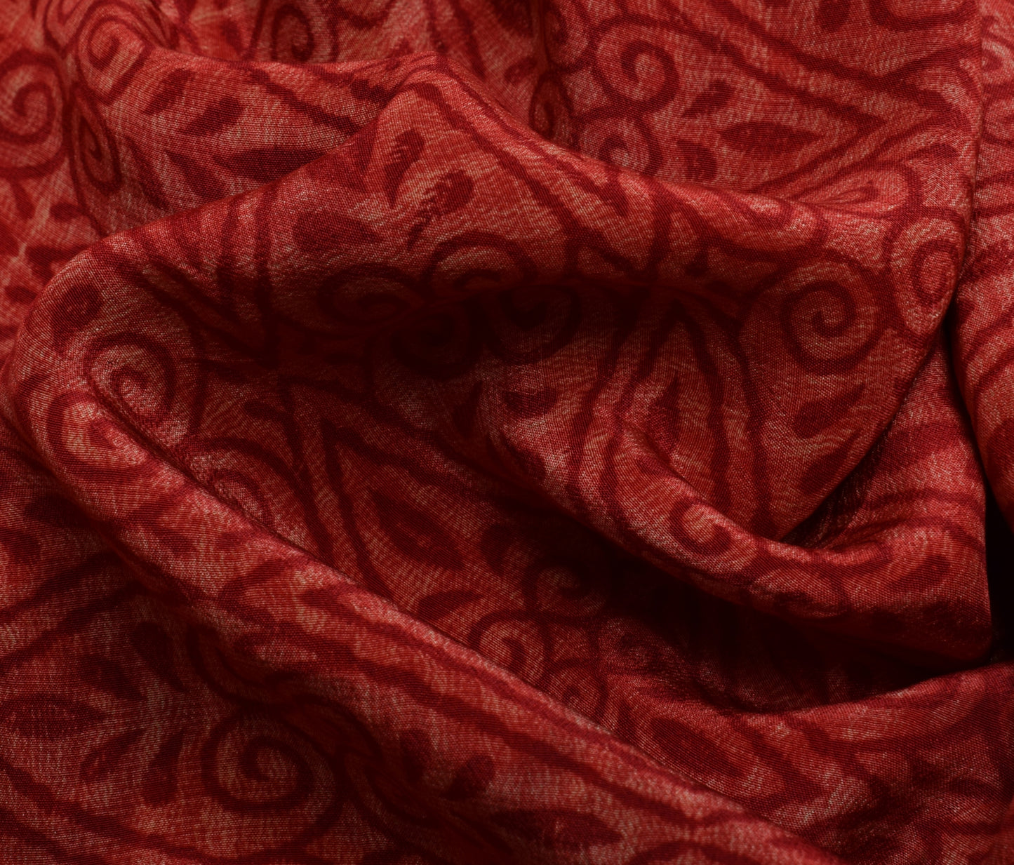 Sushila Vintage Indian Saree 100% Pure Crepe Silk Printed 5 Yard Soft Fabric