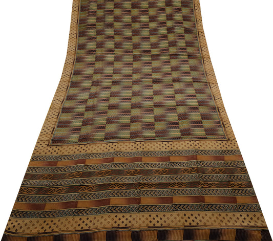 Sushila Vintage Multi-Color Saree Pure Crepe Silk Printed Branded Soft Fabric