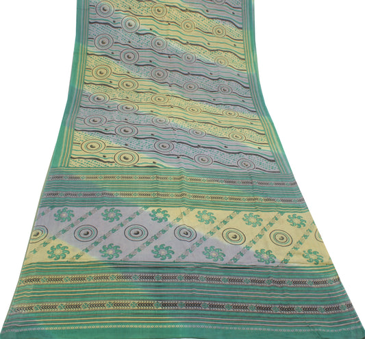 Sushila Vintage Multi-Color Sari Pure Cotton Printed Indian Soft Craft Fabric