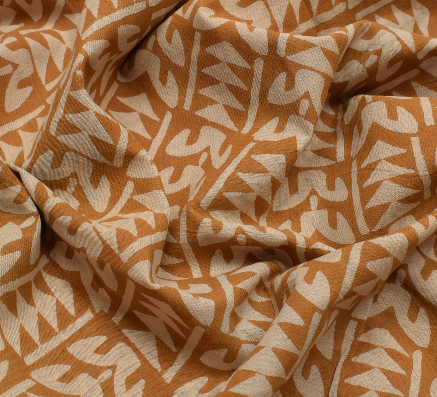 Sushila Vintage Mustard Saree 100% Pure Cotton Printed Soft 5 Yard Craft Fabric