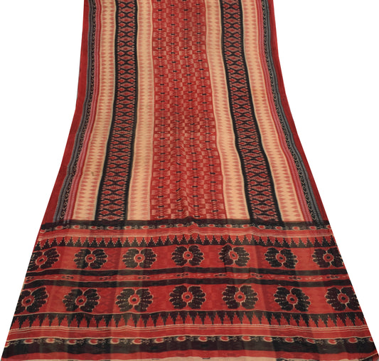 Sushila Vintage Indian Multi-Color Saree Blend Cotton Printed Soft Craft Fabric