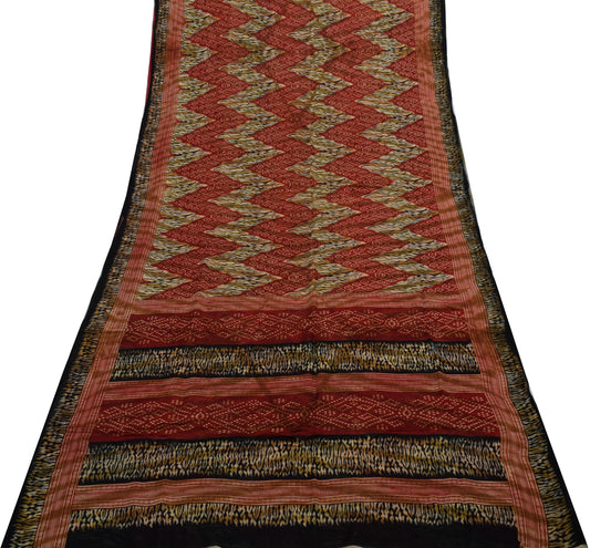 Sushila Vintage Multi-Color Saree 100% Pure Cotton Printed Soft Craft Fabric