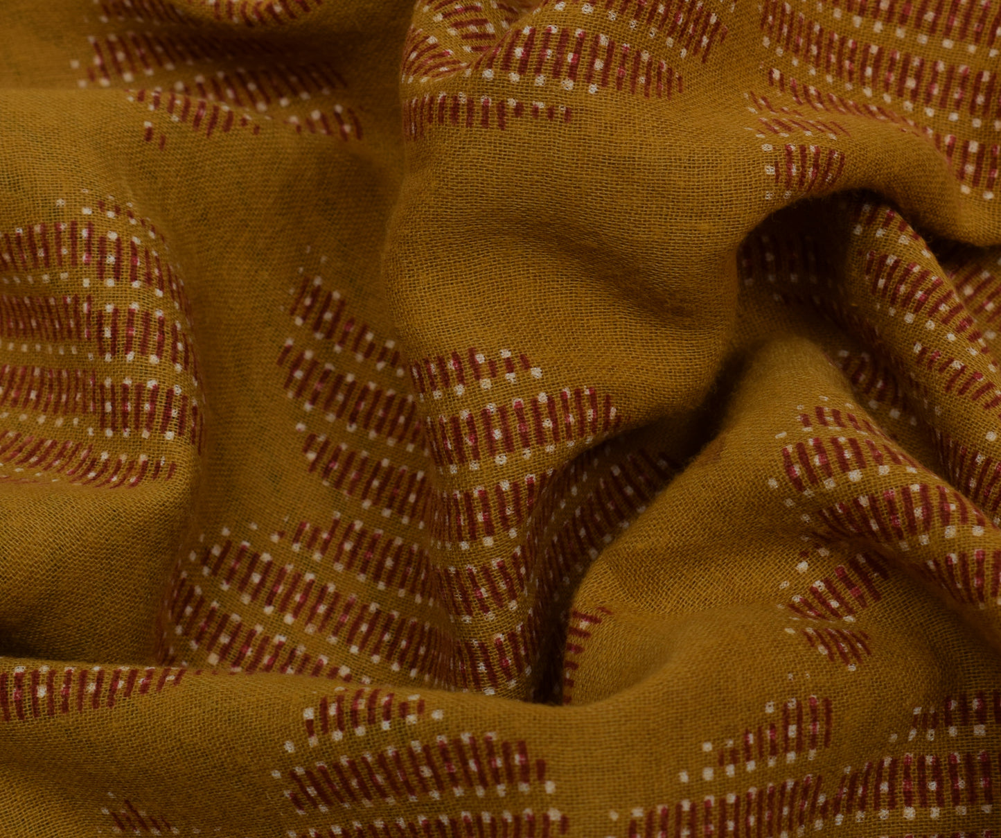 Sushila Vintage Brown Saree 100% Pure Cotton Printed Floral Soft Craft Fabric