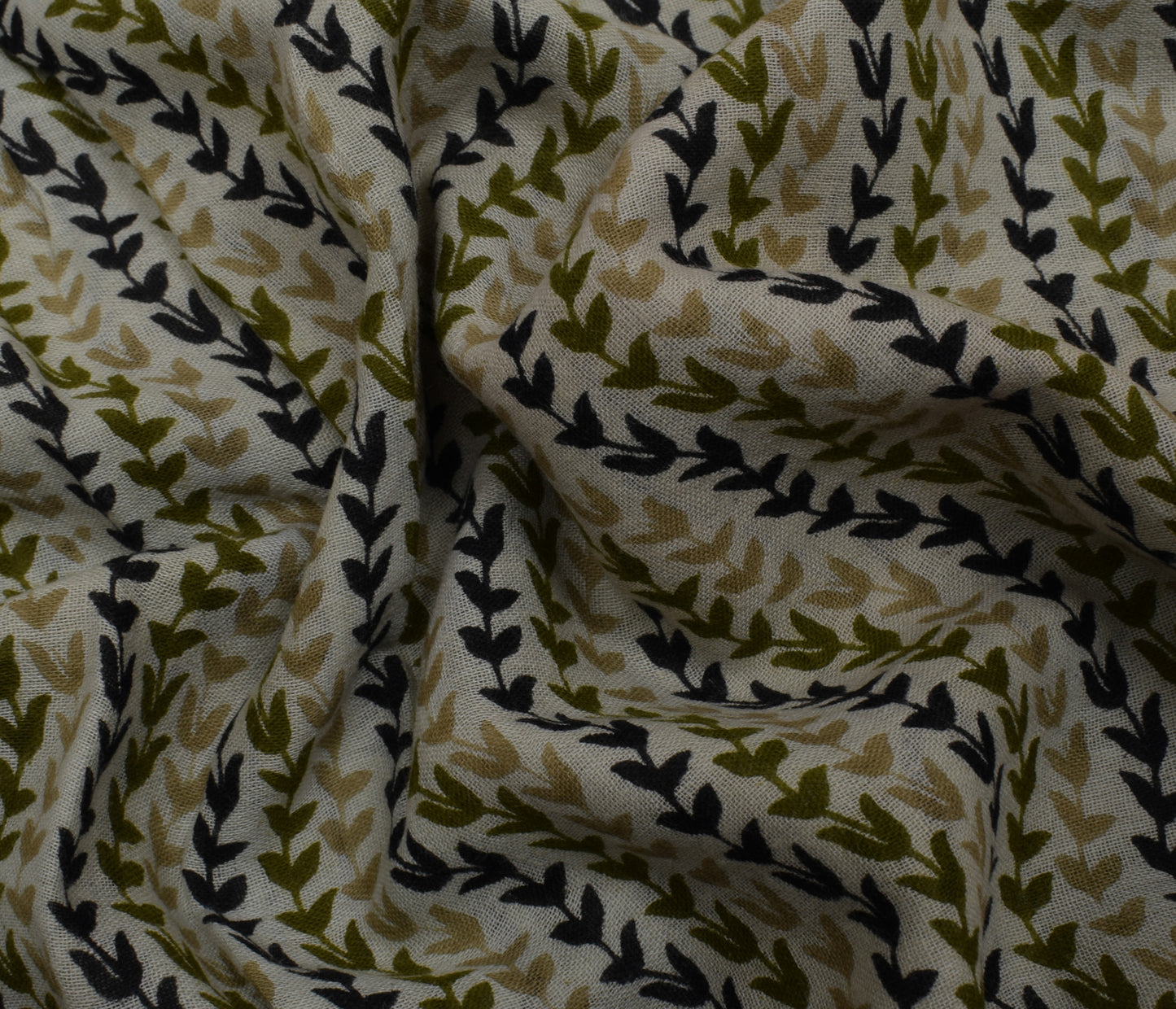 Sushila Vintage Cream Saree 100% Pure Cotton Printed Floral Soft Craft Fabric