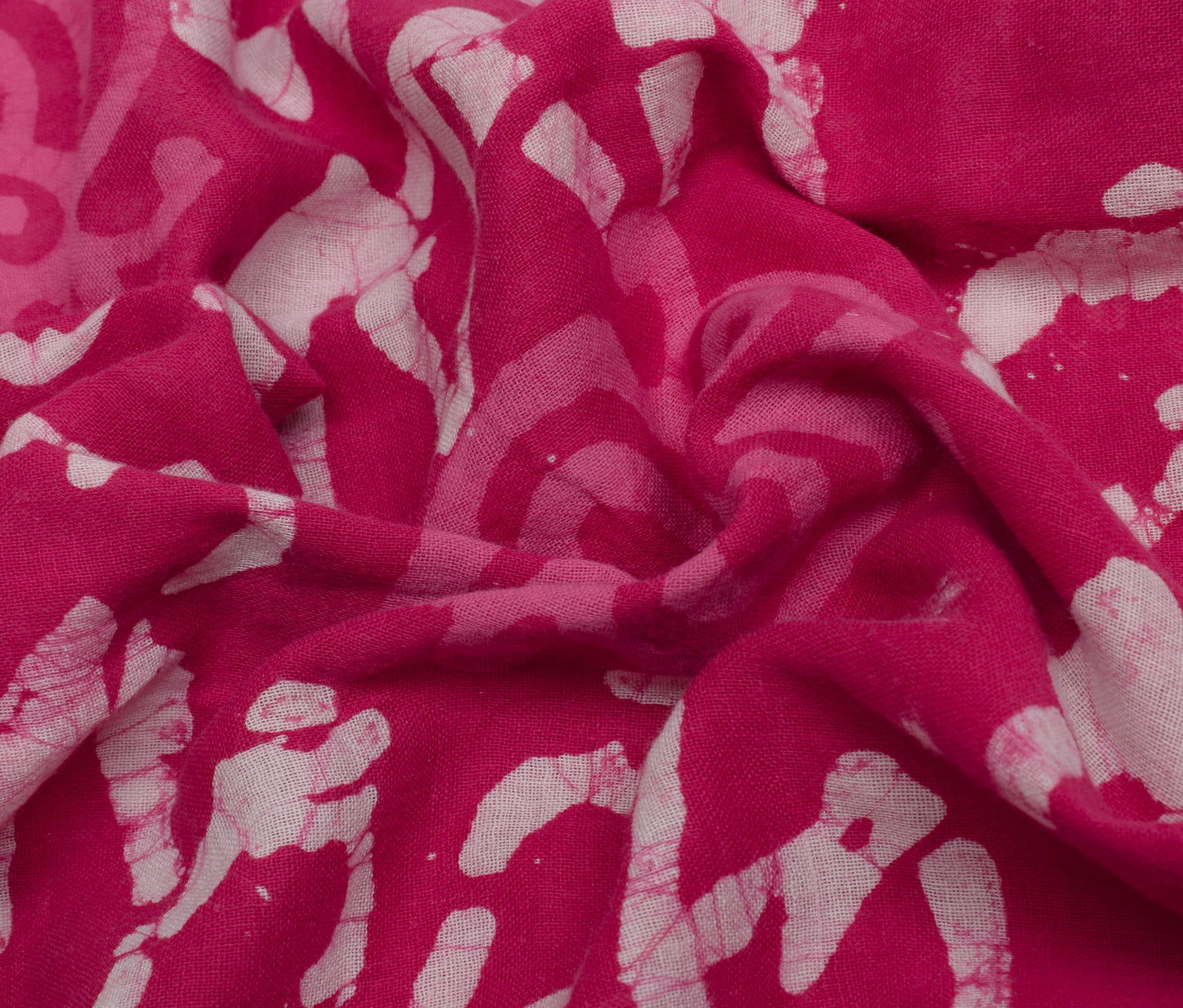 Sushila Vintage Pink Saree 100% Pure Cotton Printed Floral Soft Craft Fabric