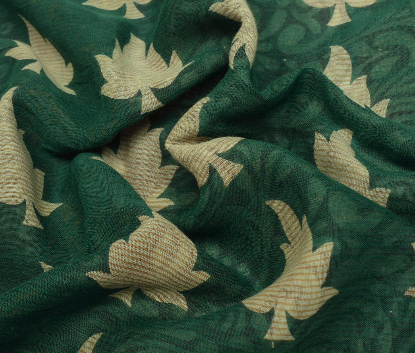 Sushila Vintage Multi-Color Saree 100% Pure Cotton Printed Floral Craft Fabric