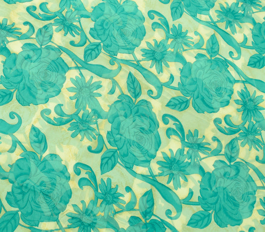 Sushila Vintage White Saree 100% Pure Georgette Silk Printed Floral Craft Fabric