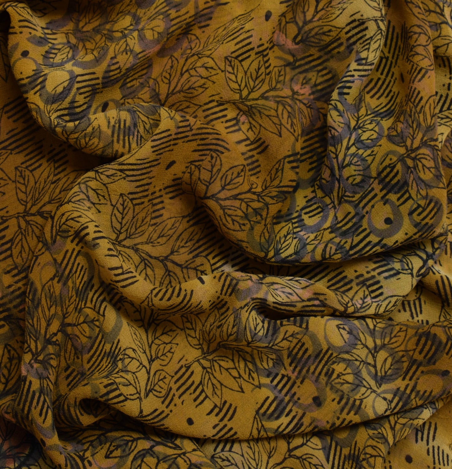 Sushila Vintage Green Saree 100% Pure Georgette Silk Printed Floral Craft Fabric