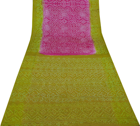 Sushila Vintage Saree 100% Pure Georgette Silk Printed Printed Craft Fabric