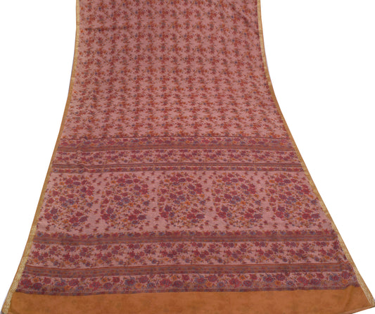 Sushila Vintage Indian Saree Blend Georgette Silk Printed Floral Craft Fabric
