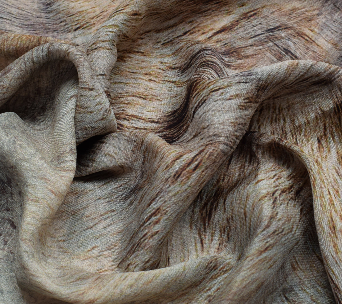 Sushila Vintage Indian Sari Blend Georgette Silk Printed Floral Craft Fabric