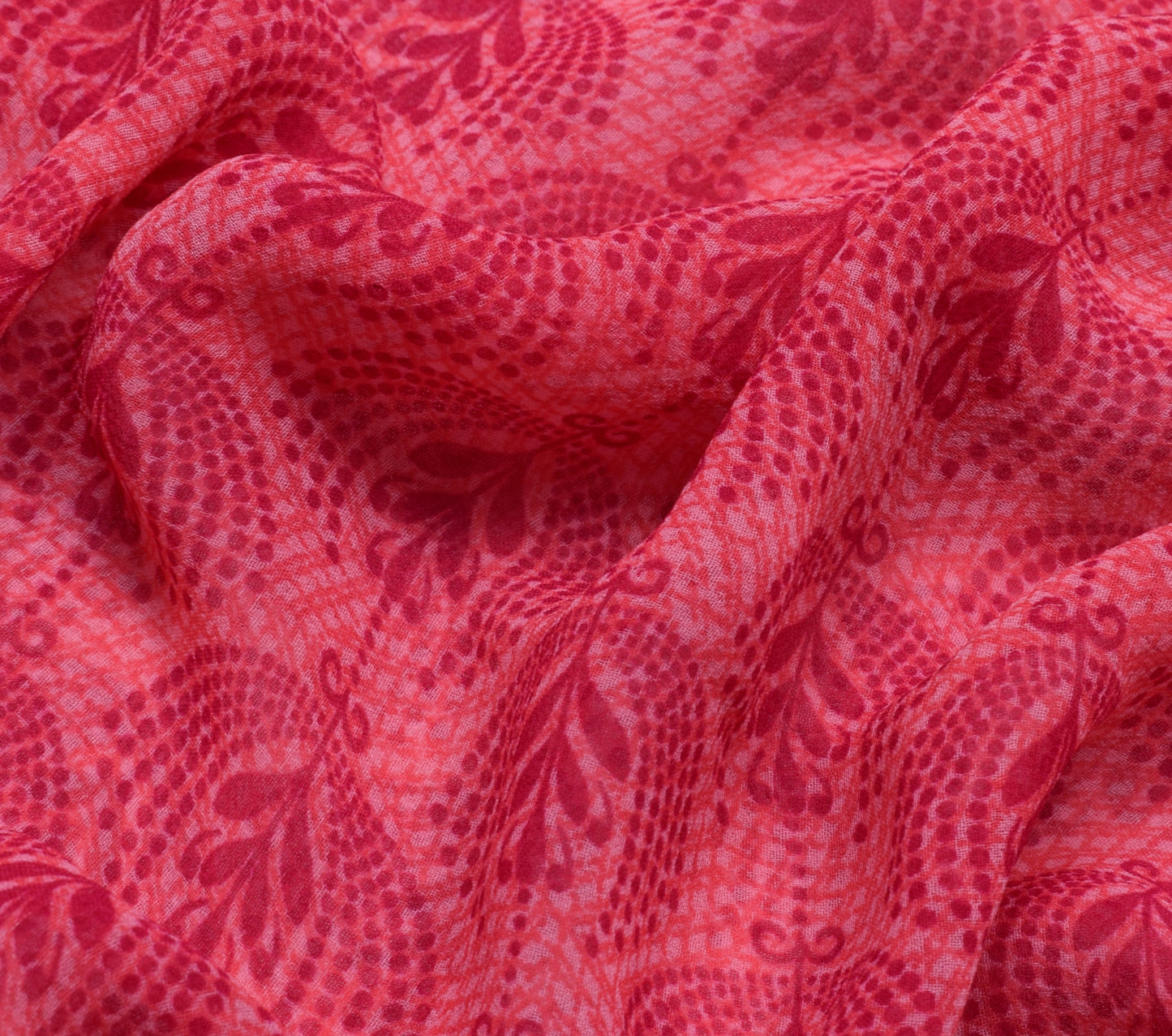 Sushila Vintage Indian Saree Blend Georgette Silk Printed Floral Craft Fabric