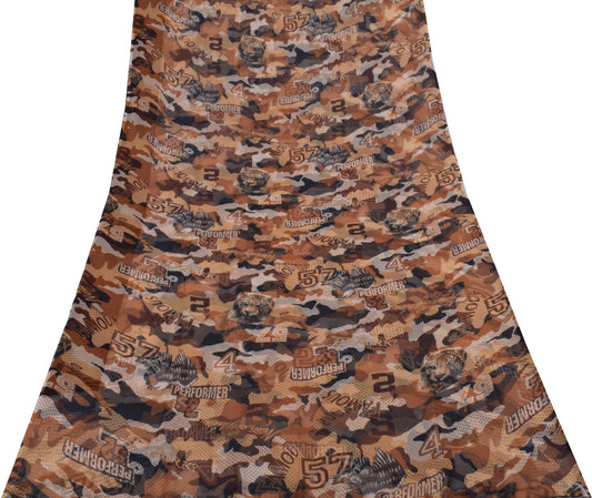 Sushila Vintage Multi-Color Saree Blend Georgette Silk Printed Craft Fabric