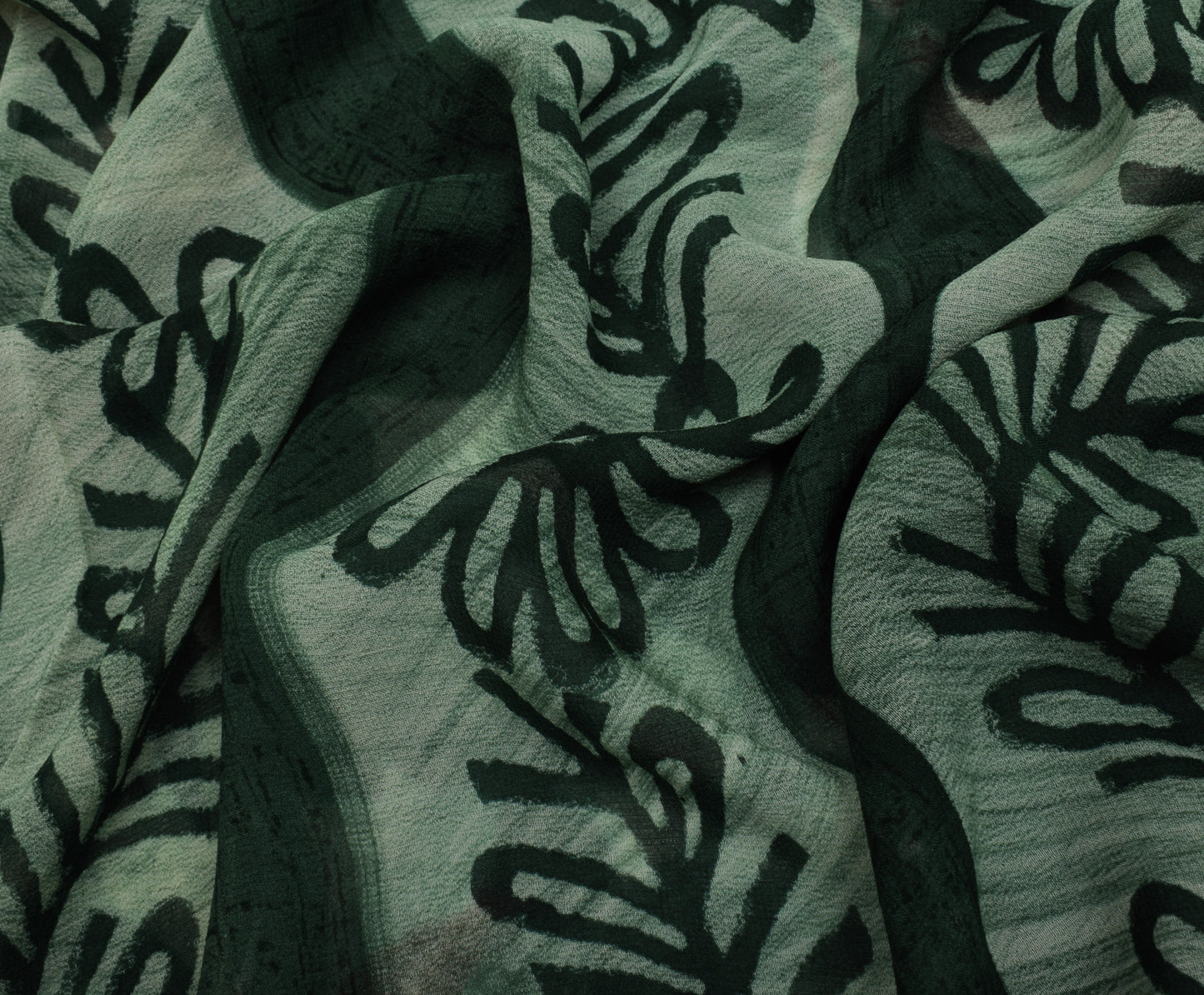 Sushila Vintage Indian Saree Pure Georgette Silk Printed Floral Craft Fabric
