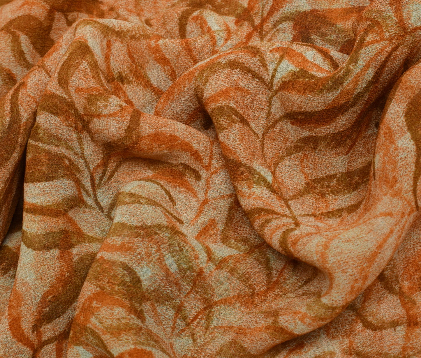 Sushila Vintage Saree 100% Pure Georgette Silk hand Block Printed Craft Fabric