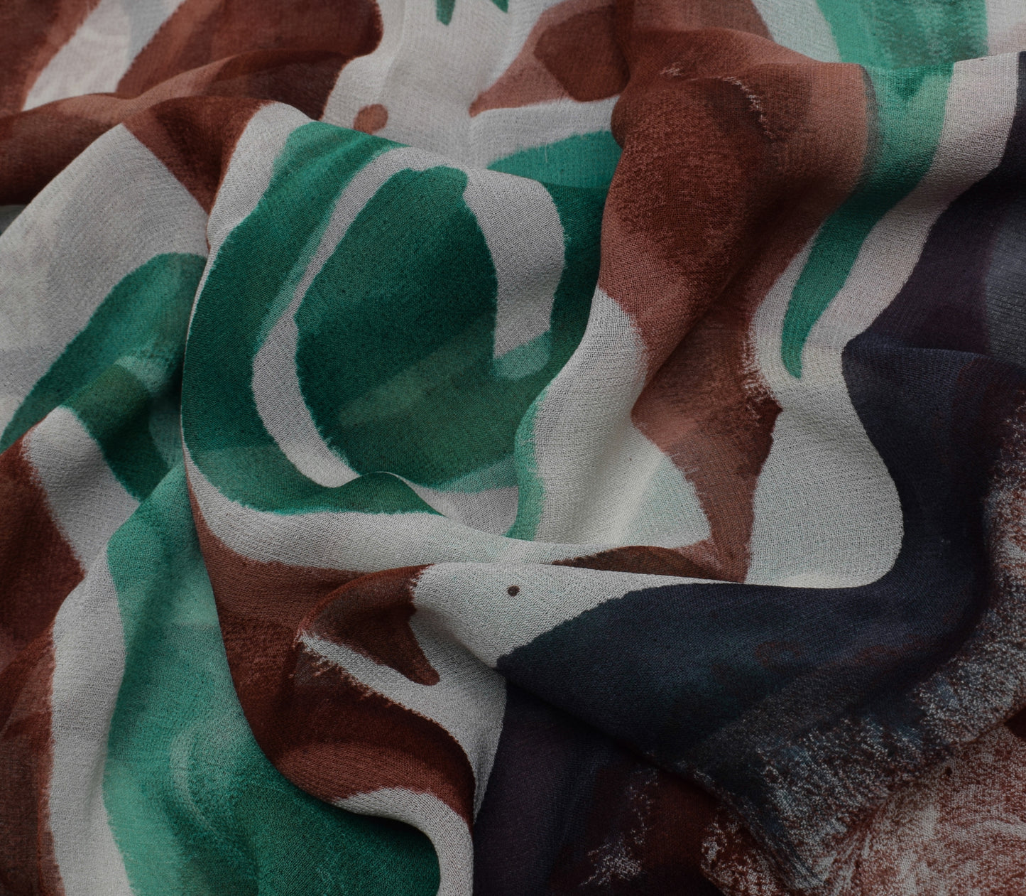 Sushila Vintage Indian Saree Pure Georgette Silk Printed 5 Yard Craft Fabric