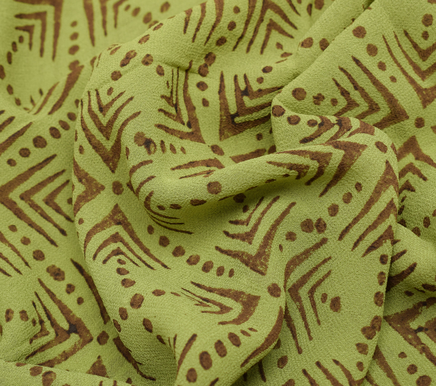 Sushila Vintage Green Indian Saree 100% Pure Georgette Silk Printed Craft Fabric
