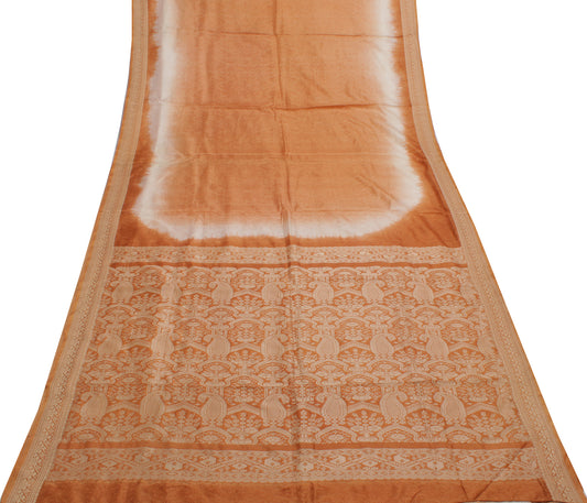 Sushila Vintage Indian Saree 100% Pure Silk Printed Floral Soft Craft Fabric