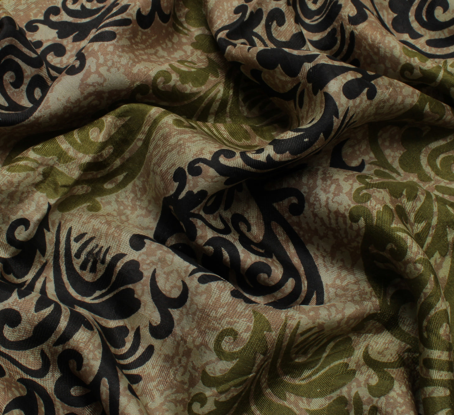 Sushila Vintage Light Green Saree Pure Silk Printed Floral Soft Craft Fabric