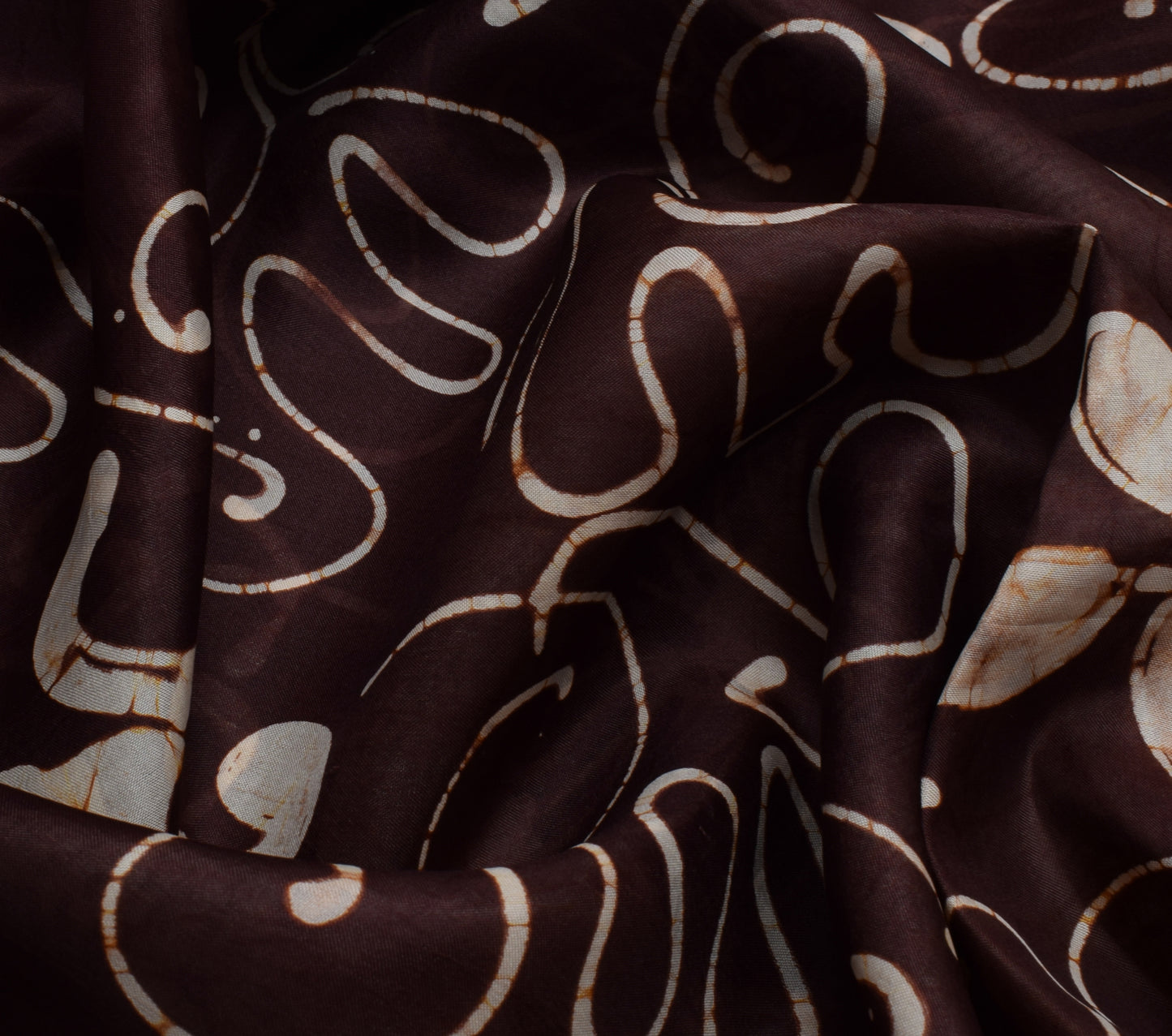 Sushila Vintage Dark Brown Saree 100% Pure Silk Printed Floral Soft Craft Fabric