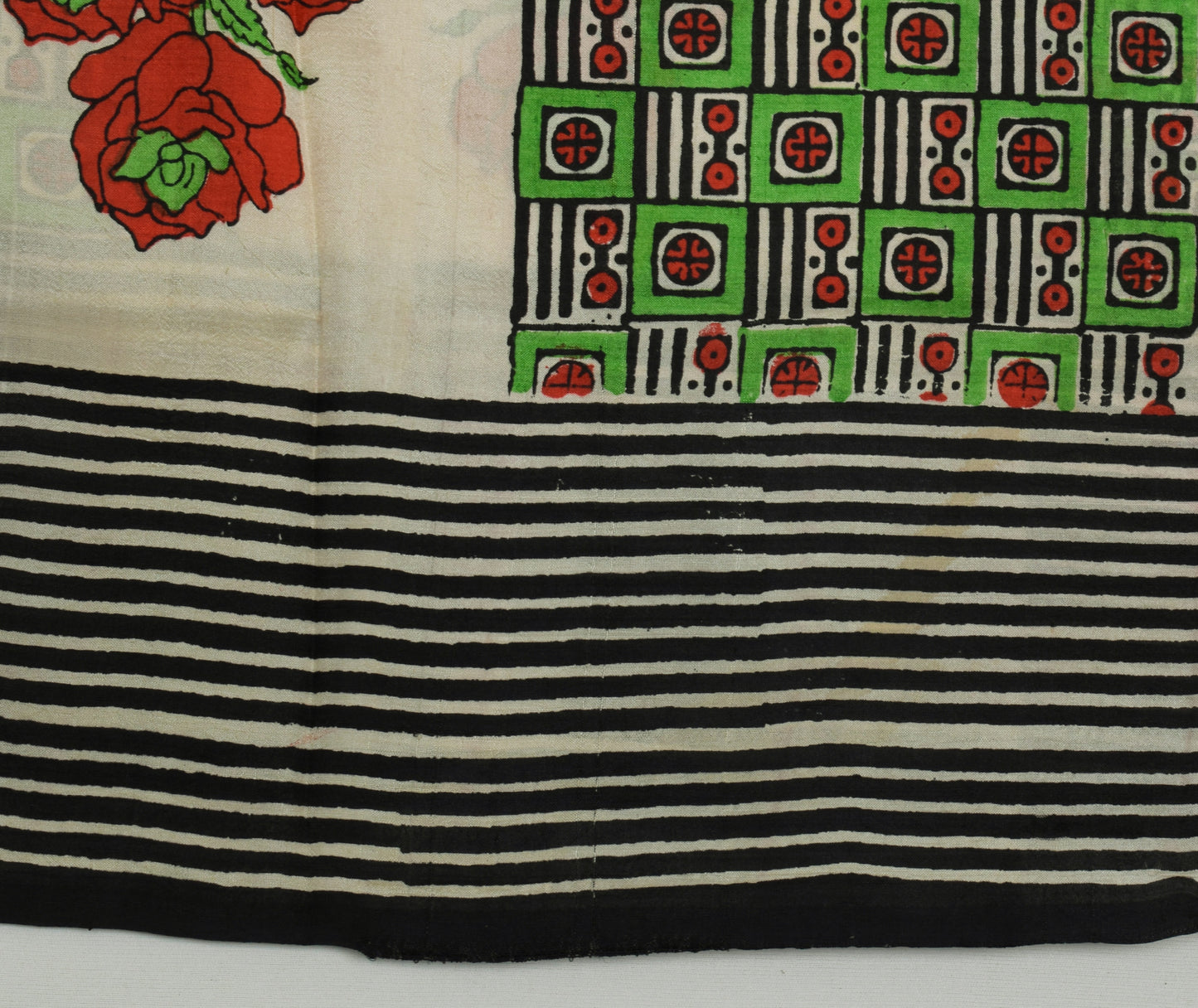 Sushila Vintage Indian Saree 100% Pure Silk Printed 5 Yard Soft Craft Fabric
