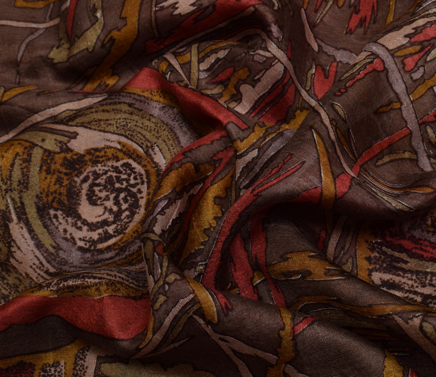 Sushila Vintage Indian Saree 100% Pure Silk Printed 5 Yard Soft Craft Fabric