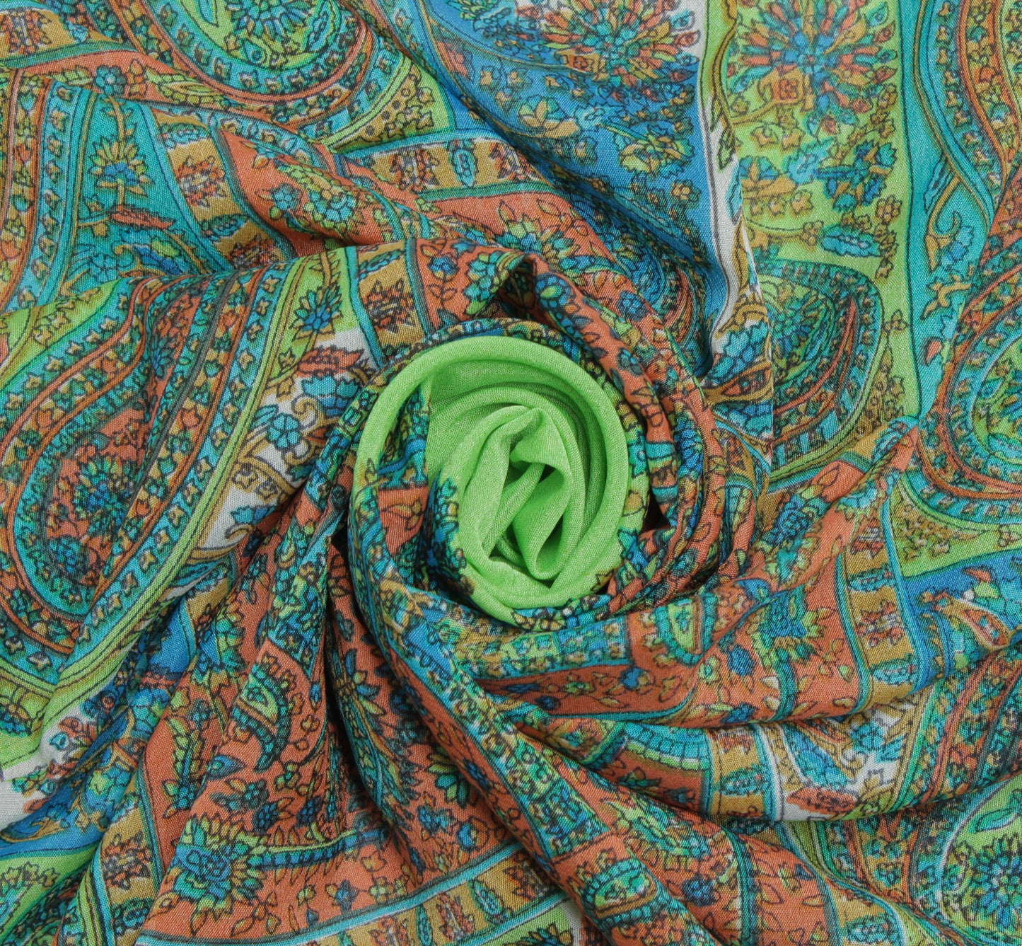 Sushila Vintage Multi-Color Women Neck Scarf Blend Silk Printed  Stole 36"x 36"