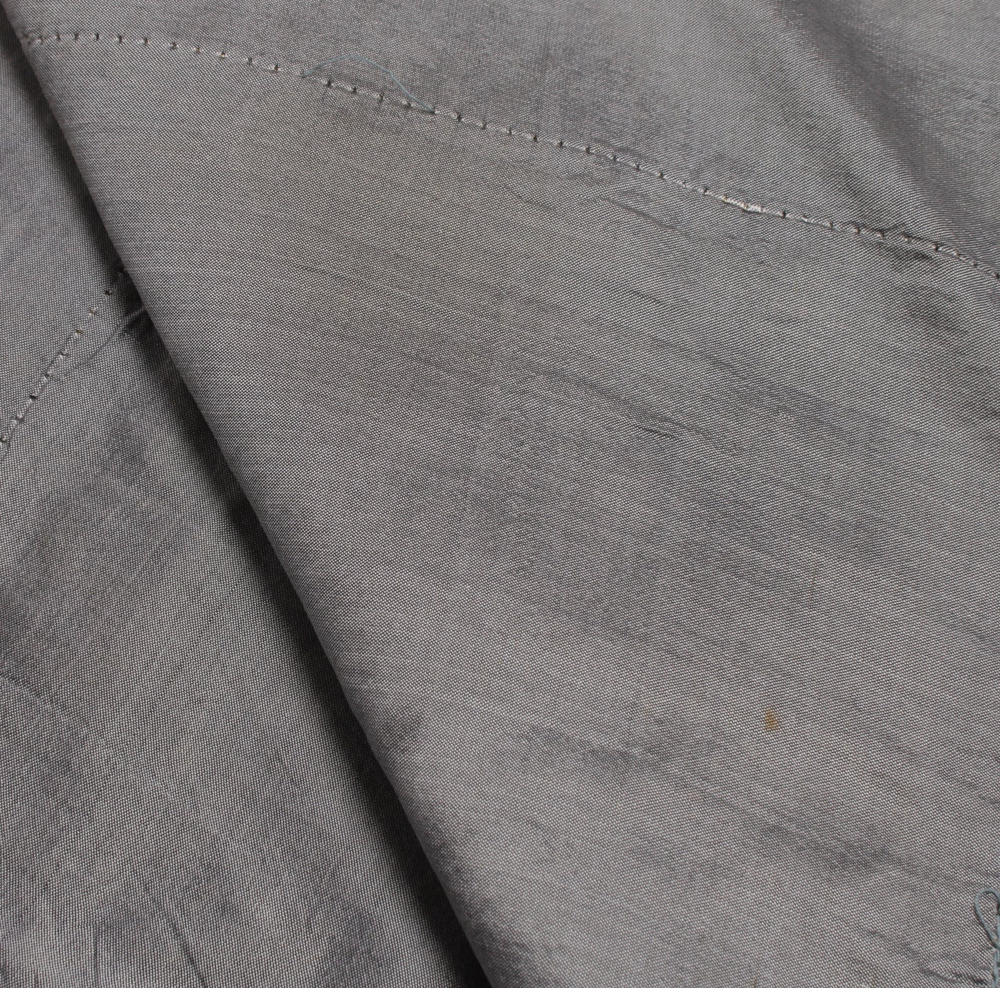 Sushila Vintage Black Sari Remnant Scrap Pure Silk Zari Woven Craft Fabric
