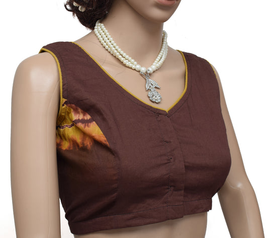 Sushila New Top Readymade Stitched Sari Blouse Pure Cotton Printed Blouse Choli