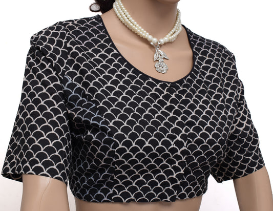 Sushila New Top 42" Stitched Sari Blouse Pure Cotton Printed Blouse Choli
