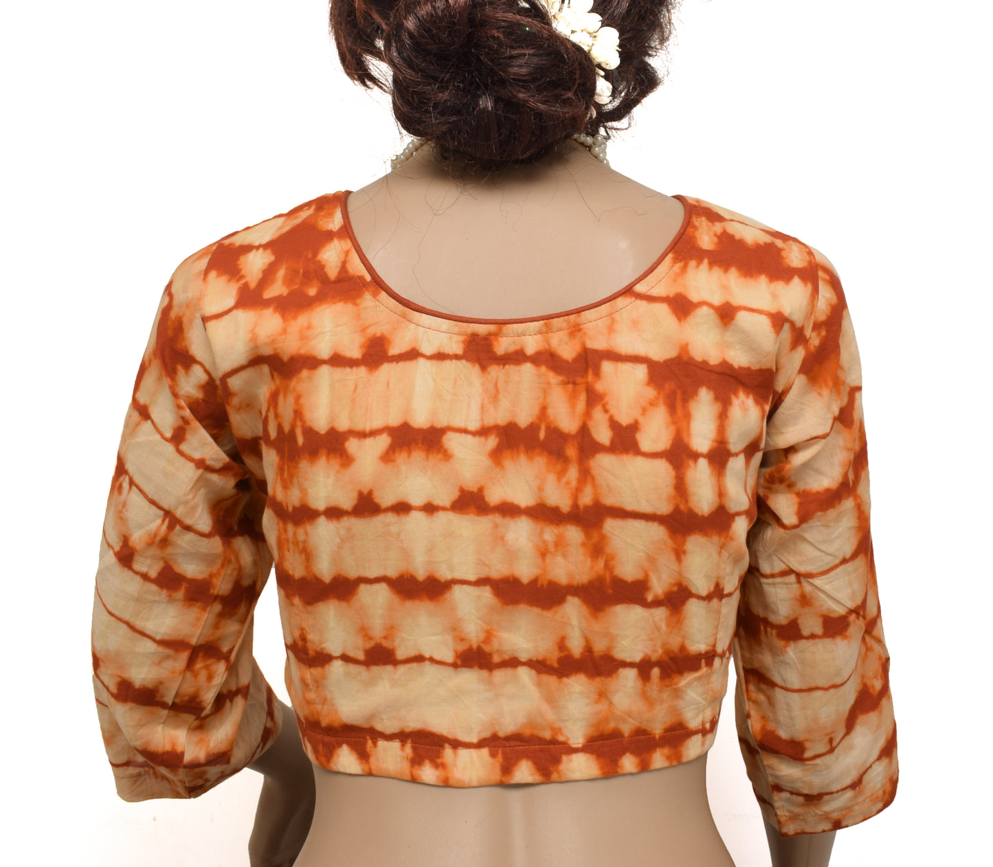Sushila New 40" Top Readymade Stitched Sari Blouse 100% Pure Cotton Printed Choli